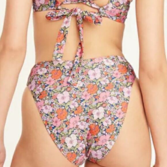 J Crew Liberty London Meadow Song Floral High Rise Cheeky Bikini Bottom S NWOT - Picture 4 of 12